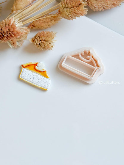 Pumpkin Pie Slice Clay Cutter: Fall Jewelry Mold, Polymer Clay Tool