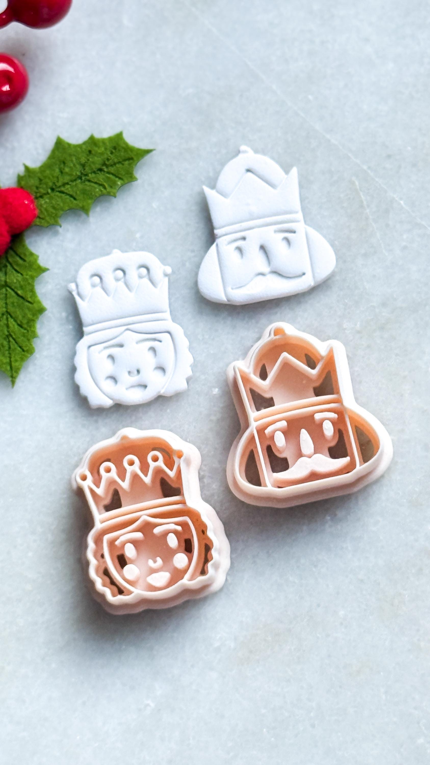 Whimsical King or Queen Clay Cutter: Polymer Clay Jewelry Tool