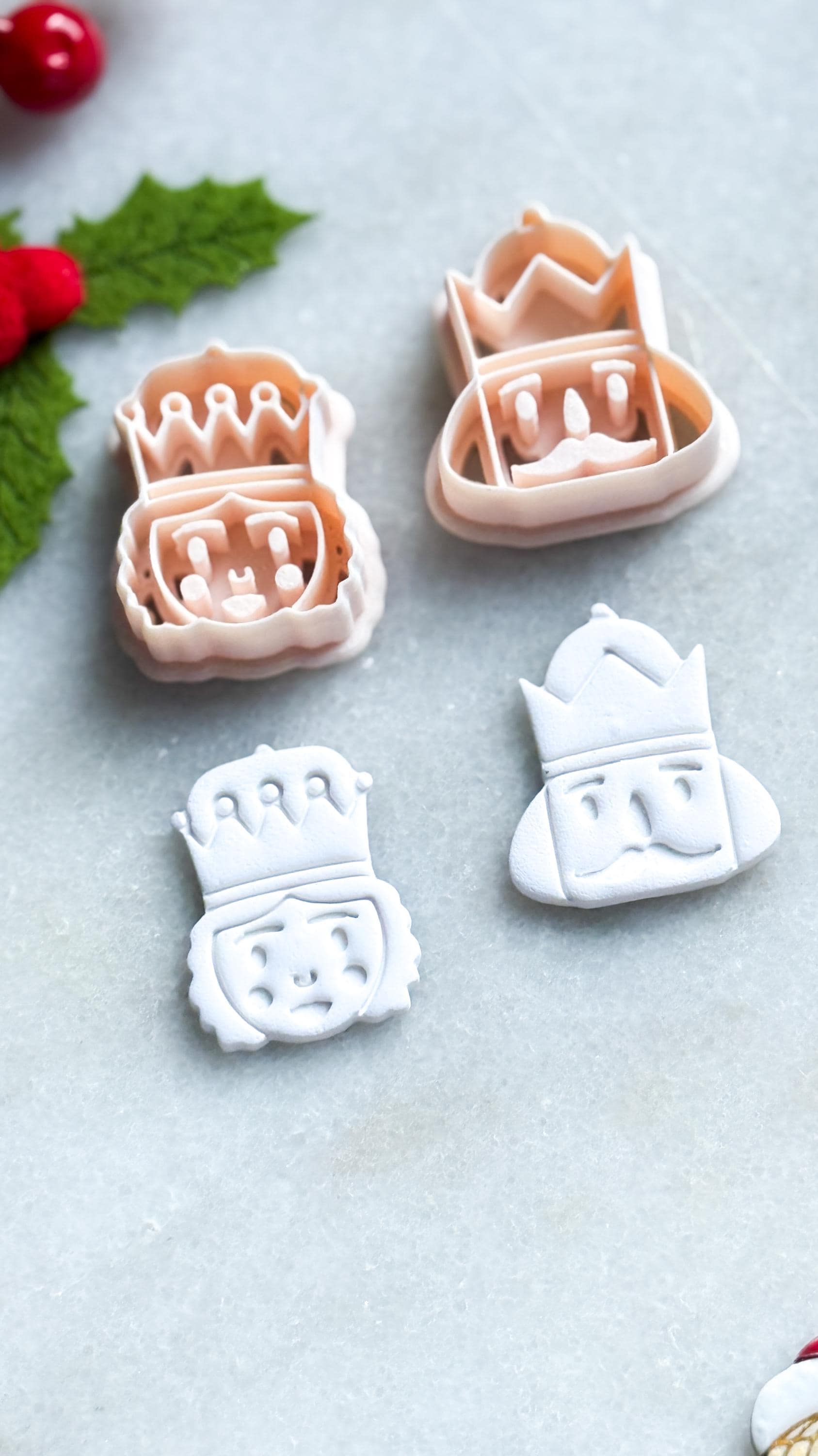 Whimsical King or Queen Clay Cutter: Polymer Clay Jewelry Tool