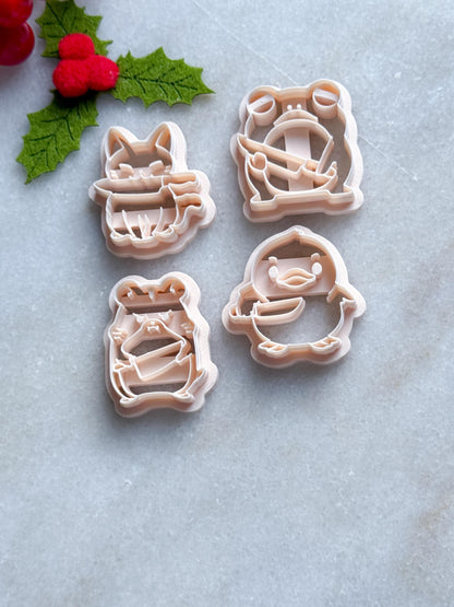 Animal with Knife Polymer Clay Cutters, Spooky Jewelry (25-45mm)