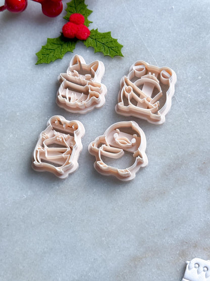 Animal with Knife Polymer Clay Cutters, Spooky Jewelry (25-45mm)