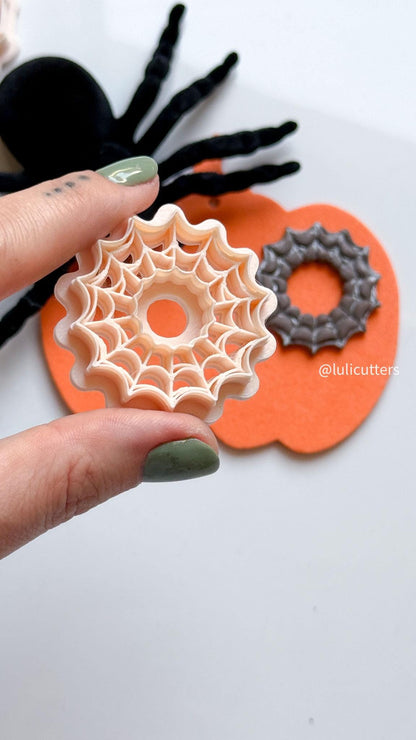 Spiderweb Polymer Clay Cutter: Halloween Earring & Charm Jewelry