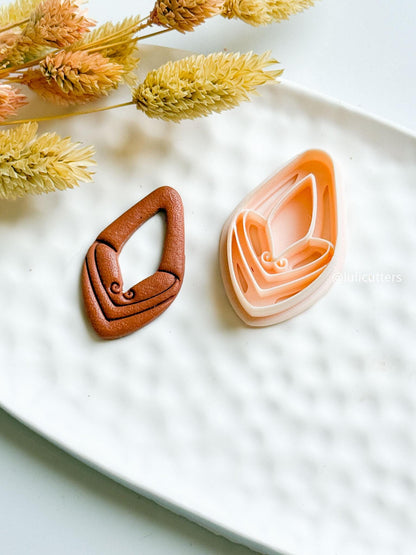 Lotus Teardrop Clay Cutter: Polymer Clay Earring, Boho Jewelry Designs