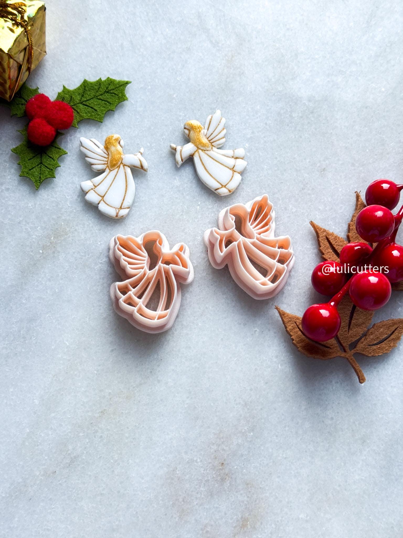Angel Clay Cutter: Winged Polymer Clay Tool for Holiday Jewelry