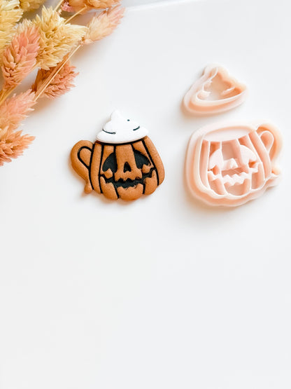 Pumpkin Mug Clay Cutter Set: Halloween Jack-o'-Lantern Earrings & Charms