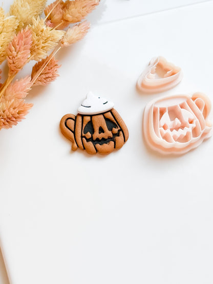Pumpkin Mug Clay Cutter Set: Halloween Jack-o'-Lantern Earrings & Charms