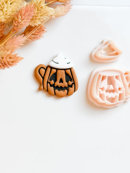 Pumpkin Mug Clay Cutter Set: Halloween Jack-o'-Lantern Earrings & Charms