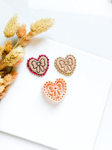 Scalloped Heart Bow Clay Cutter, Jewelry Crafts Tool