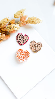 Scalloped Heart Bow Clay Cutter, Jewelry Crafts Tool