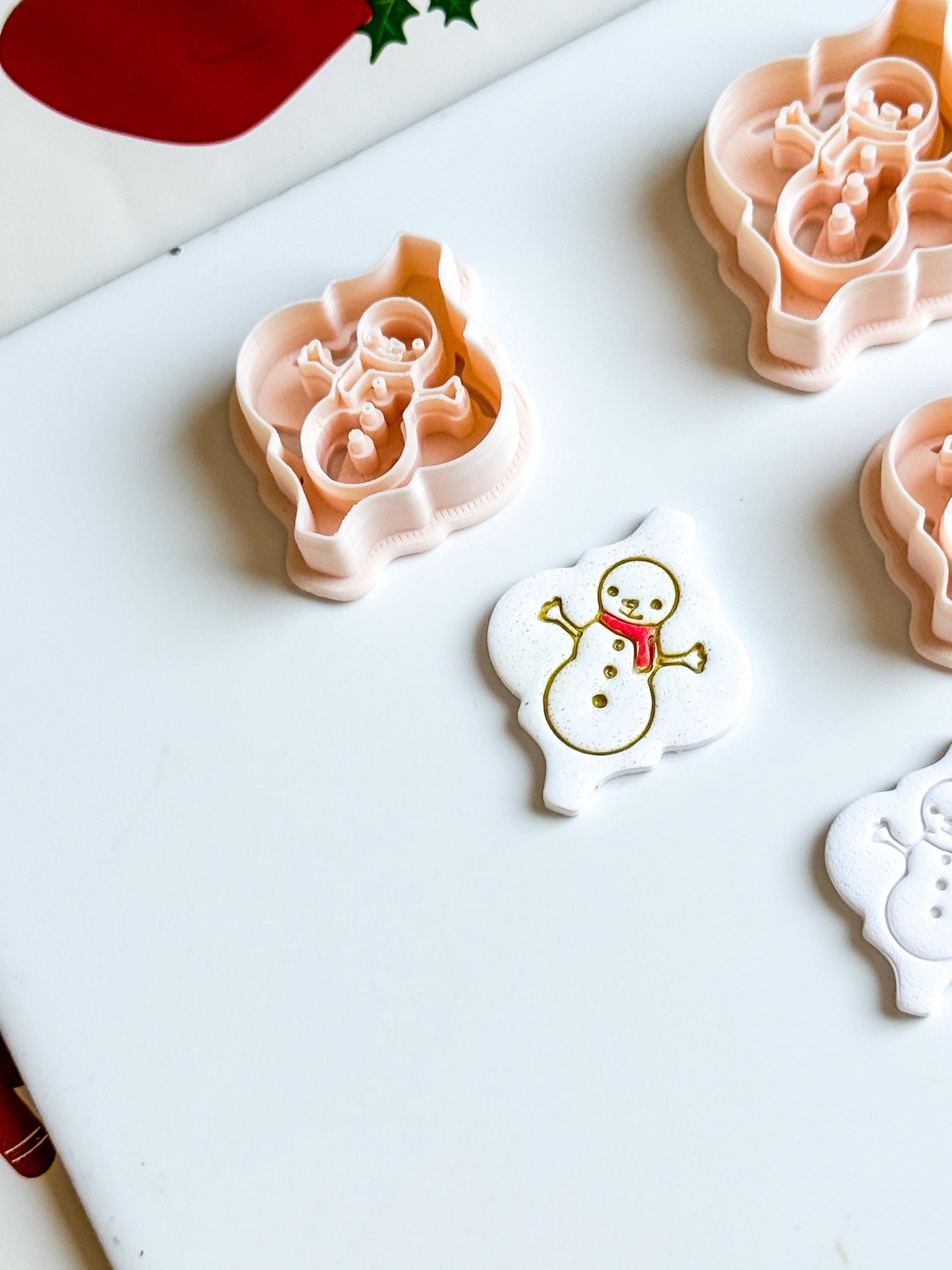 Winter Fairy Snowman Ornament Clay Cutter Christmas Polymer Clay Earring Tool