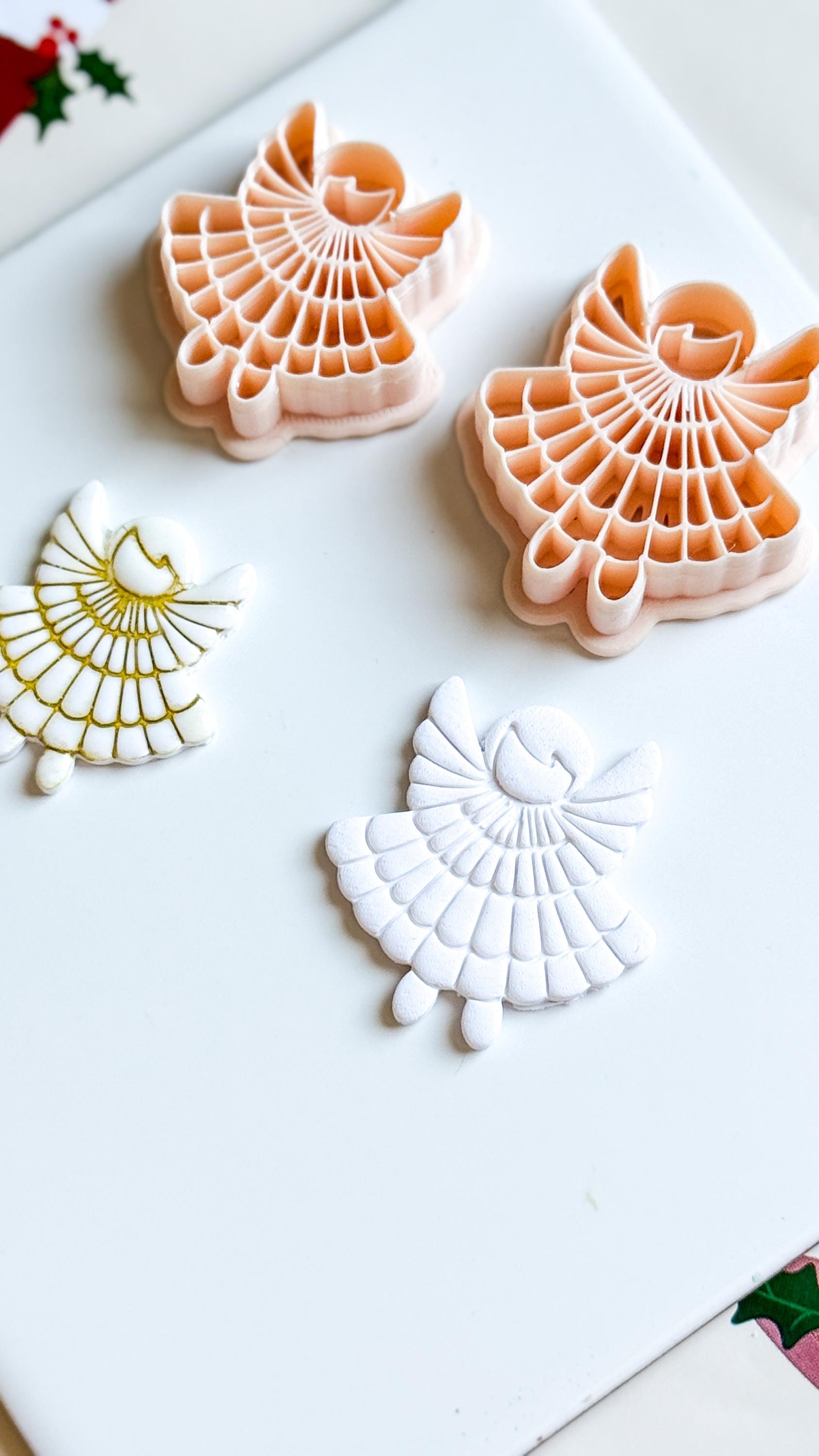 Christmas Angel Polymer Clay Cutter Set: Holiday Jewelry Making