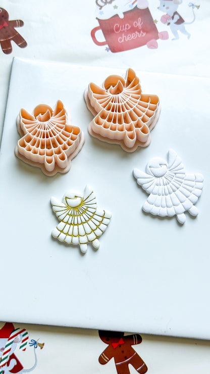 Christmas Angel Polymer Clay Cutter Set: Holiday Jewelry Making
