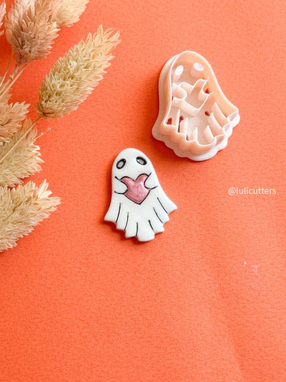 Scalloped Ghost Clay Cutter: Halloween Earring Mold, Polymer Clay Jewelry