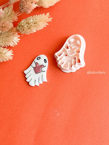 Scalloped Ghost Clay Cutter: Halloween Earring Mold, Polymer Clay Jewelry