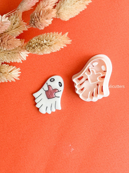 Scalloped Ghost Clay Cutter: Halloween Earring Mold, Polymer Clay Jewelry