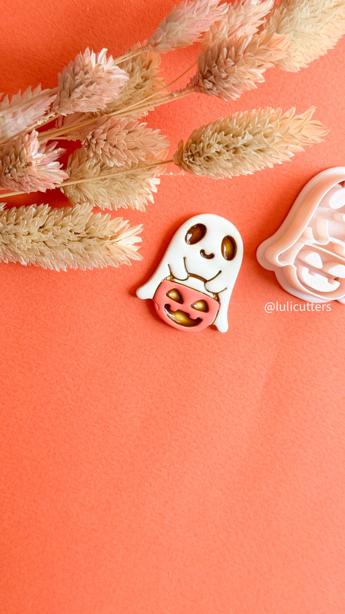 Halloween Ghost Cutter: Polymer Clay Mold for Earrings