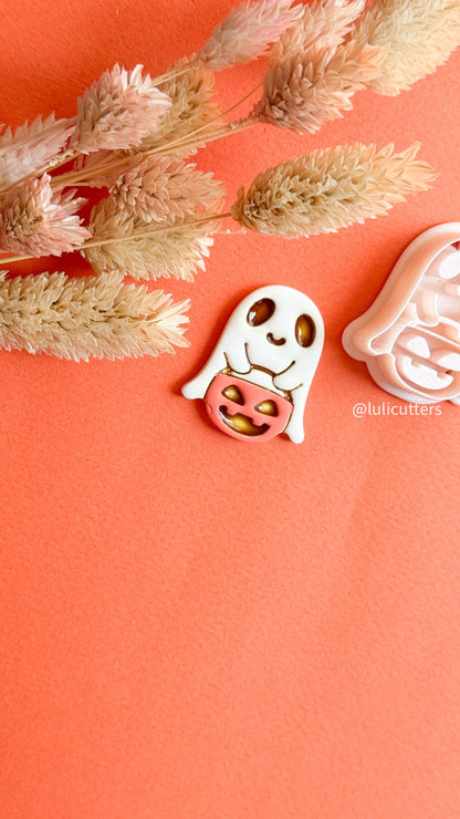 Halloween Ghost Cutter: Polymer Clay Mold for Earrings