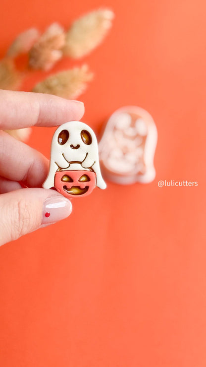 Halloween Ghost Cutter: Polymer Clay Mold for Earrings