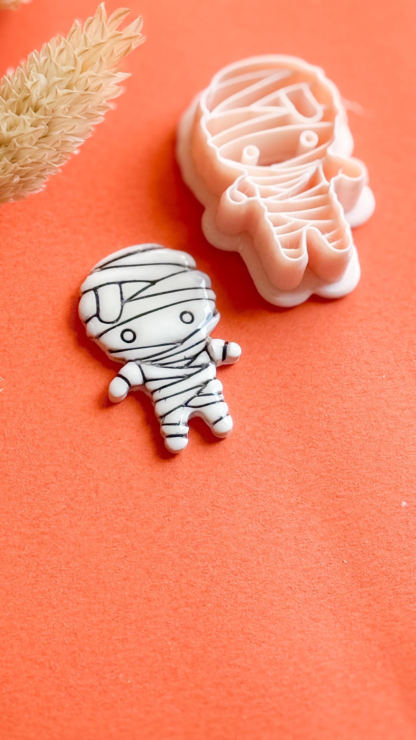 Chibi Mummy Clay Cutter, Halloween Jewelry Making