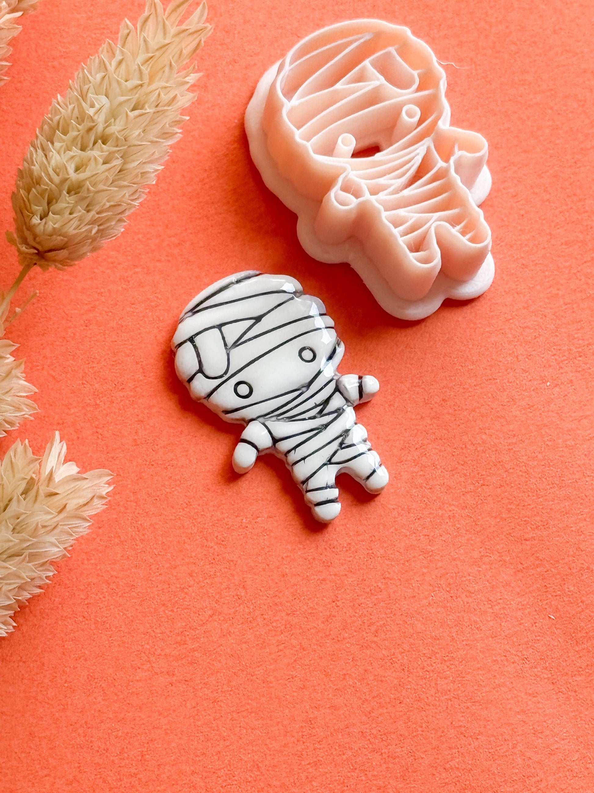 Chibi Mummy Clay Cutter, Halloween Jewelry Making