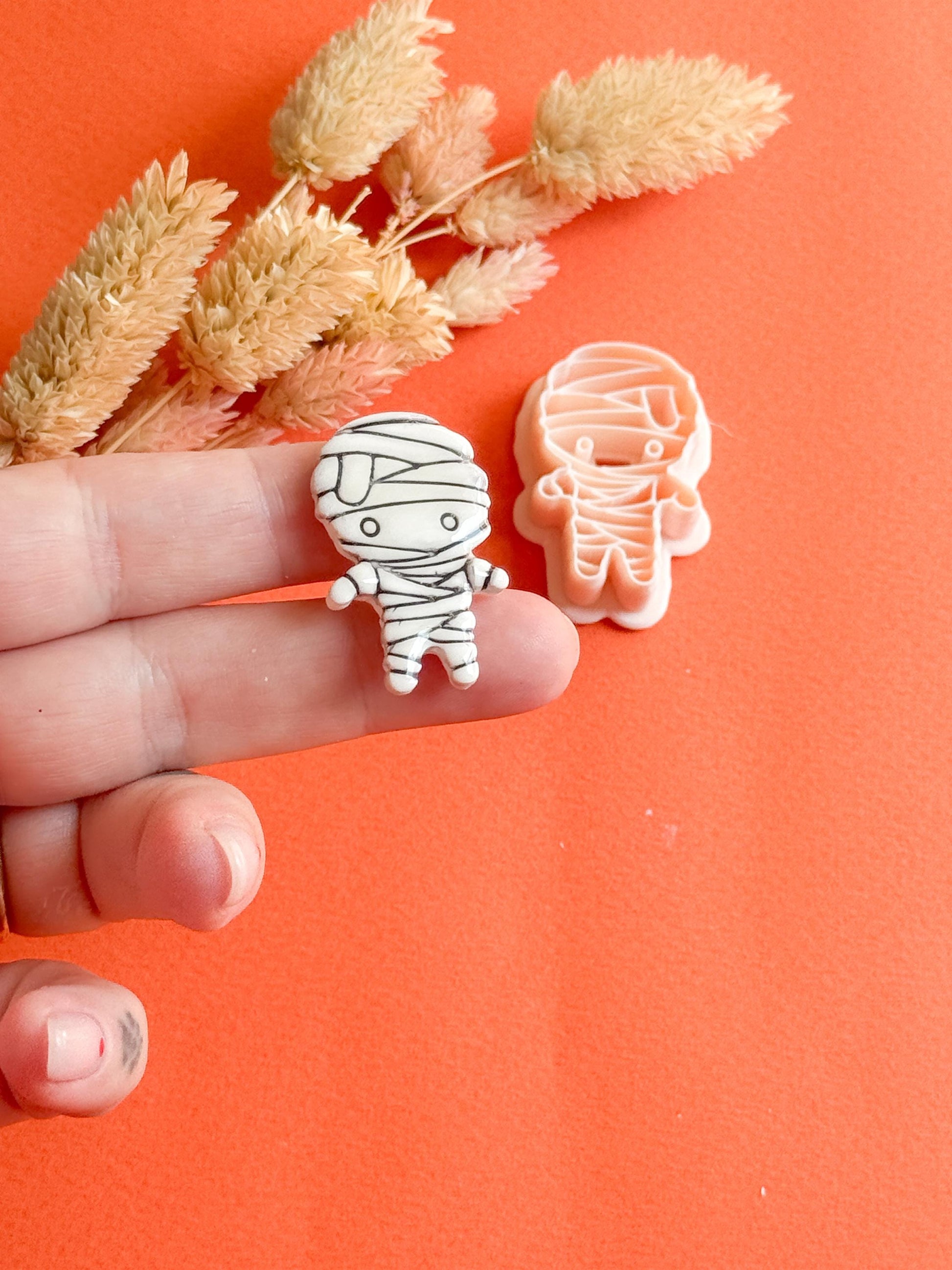 Chibi Mummy Clay Cutter, Halloween Jewelry Making