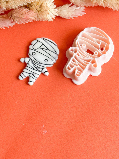 Chibi Mummy Clay Cutter, Halloween Jewelry Making