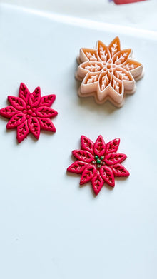 Poinsettia Snowflake Star Polymer Clay Cutter Christmas Holiday Jewelry Making Supplies