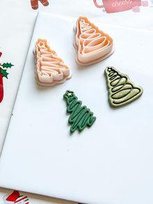 Christmas Tree Polymer Clay Cutter Zigzag or Spiral Star Holiday Jewelry Supplies