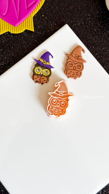Witchy Owl Clay Cutter: Halloween Polymer Clay Earring Mold