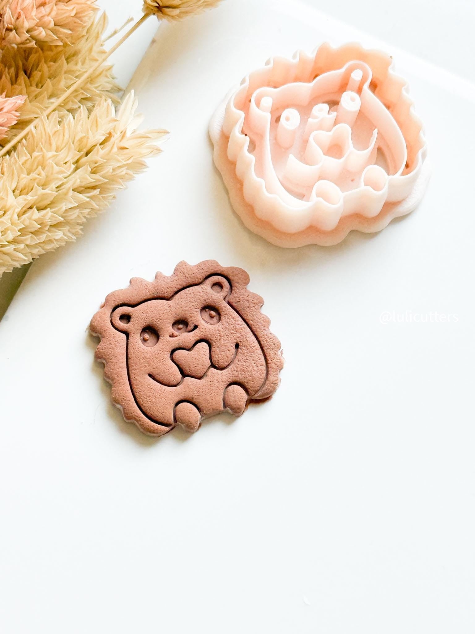 Hedgehog Clay Cutter Set: Kawaii Jewelry, Charm & Craft Designs