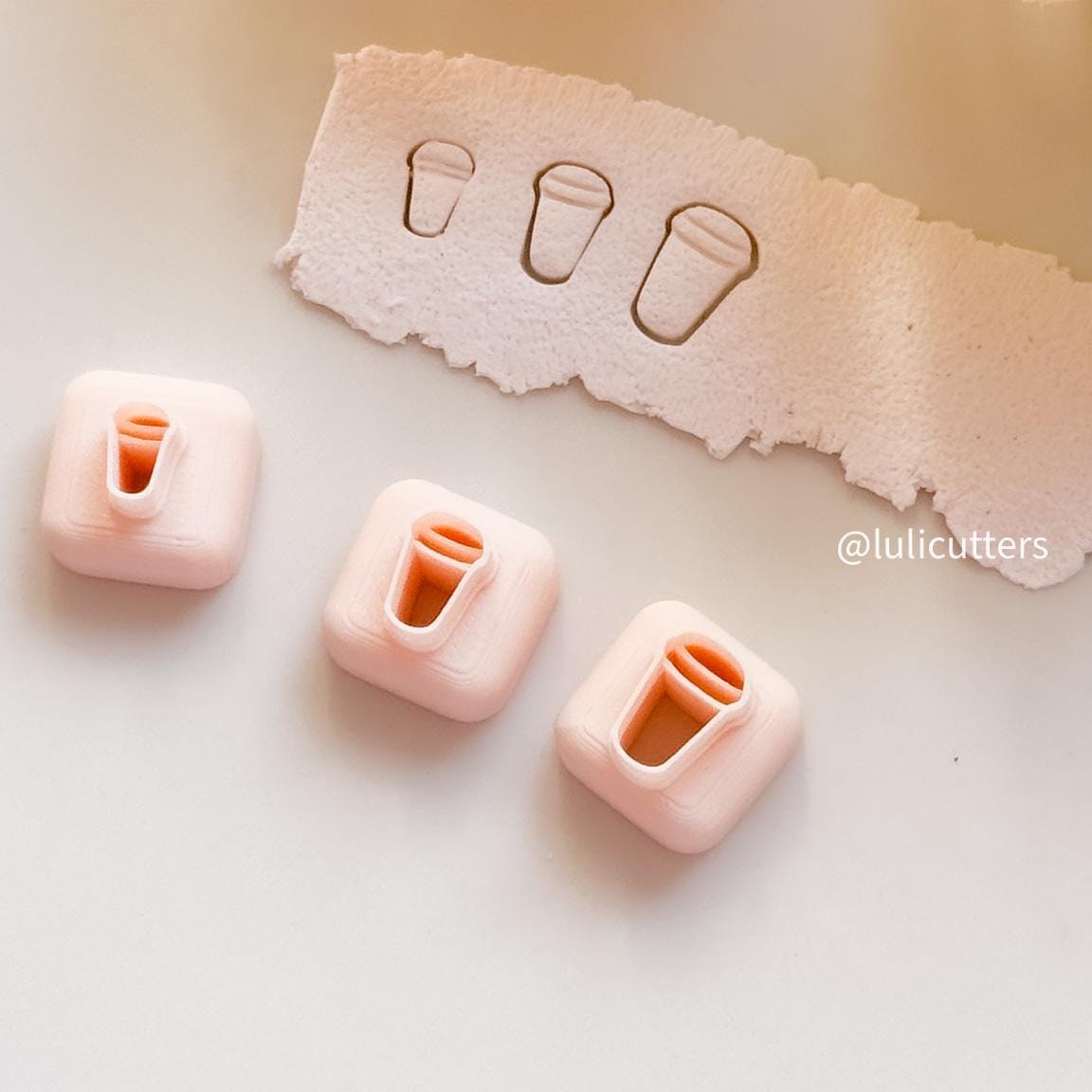 Micro Coffee Cup Polymer Clay Cutter Set: Stud Earring Jewelry Making