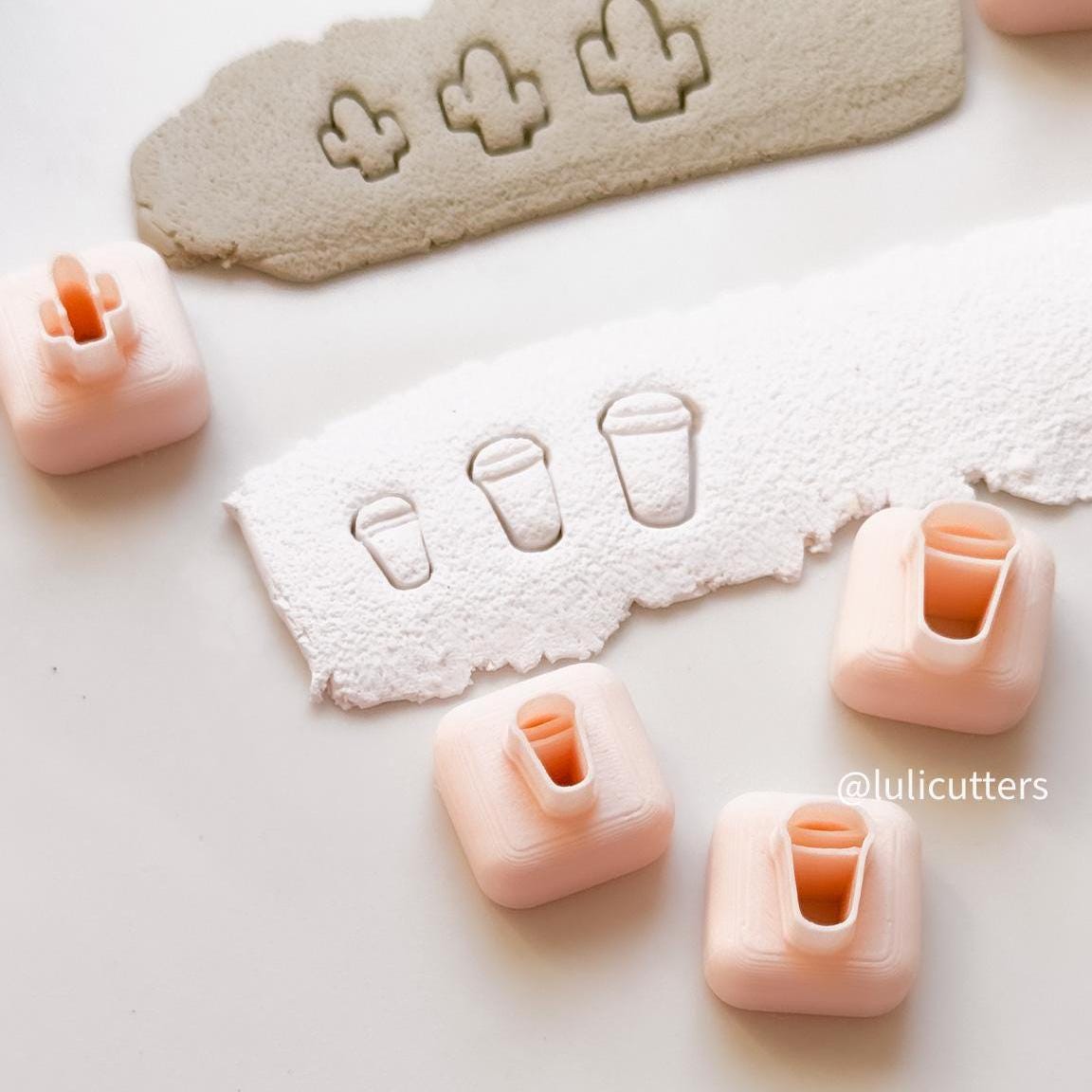 Micro Coffee Cup Polymer Clay Cutter Set: Stud Earring Jewelry Making