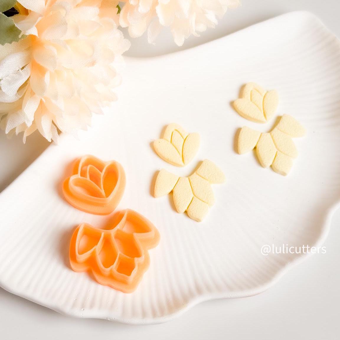 Tulip Polymer Clay Cutter Set: Botanical Jewelry & Craft Tools
