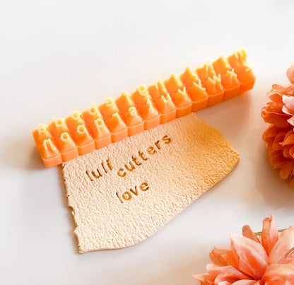 Polymer Clay Alphabet Stamp Set Complete Letter Imprint Cutters