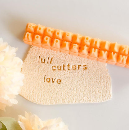 Polymer Clay Alphabet Stamp Set Complete Letter Imprint Cutters