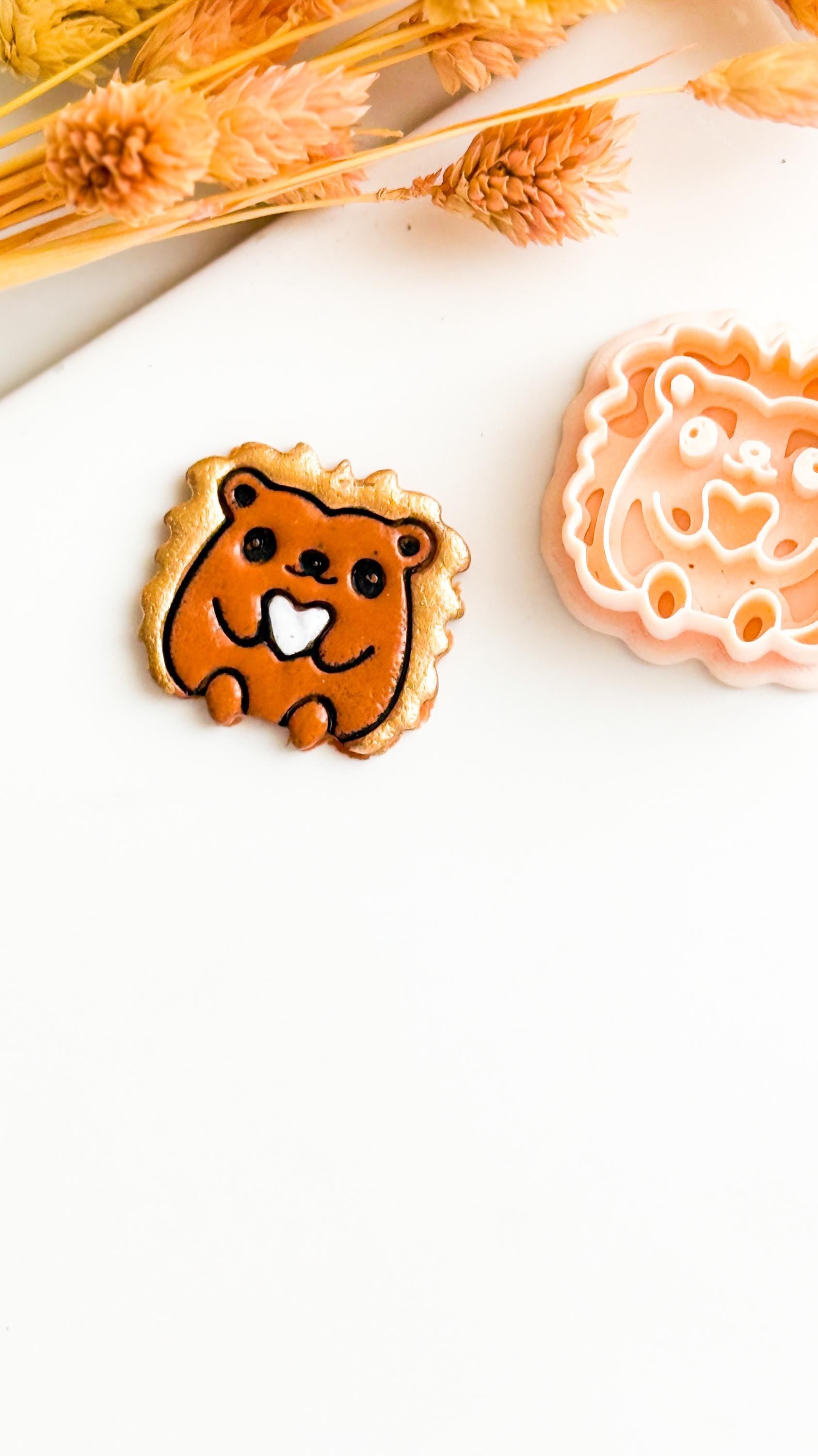 Hedgehog Clay Cutter Set: Kawaii Jewelry, Charm & Craft Designs