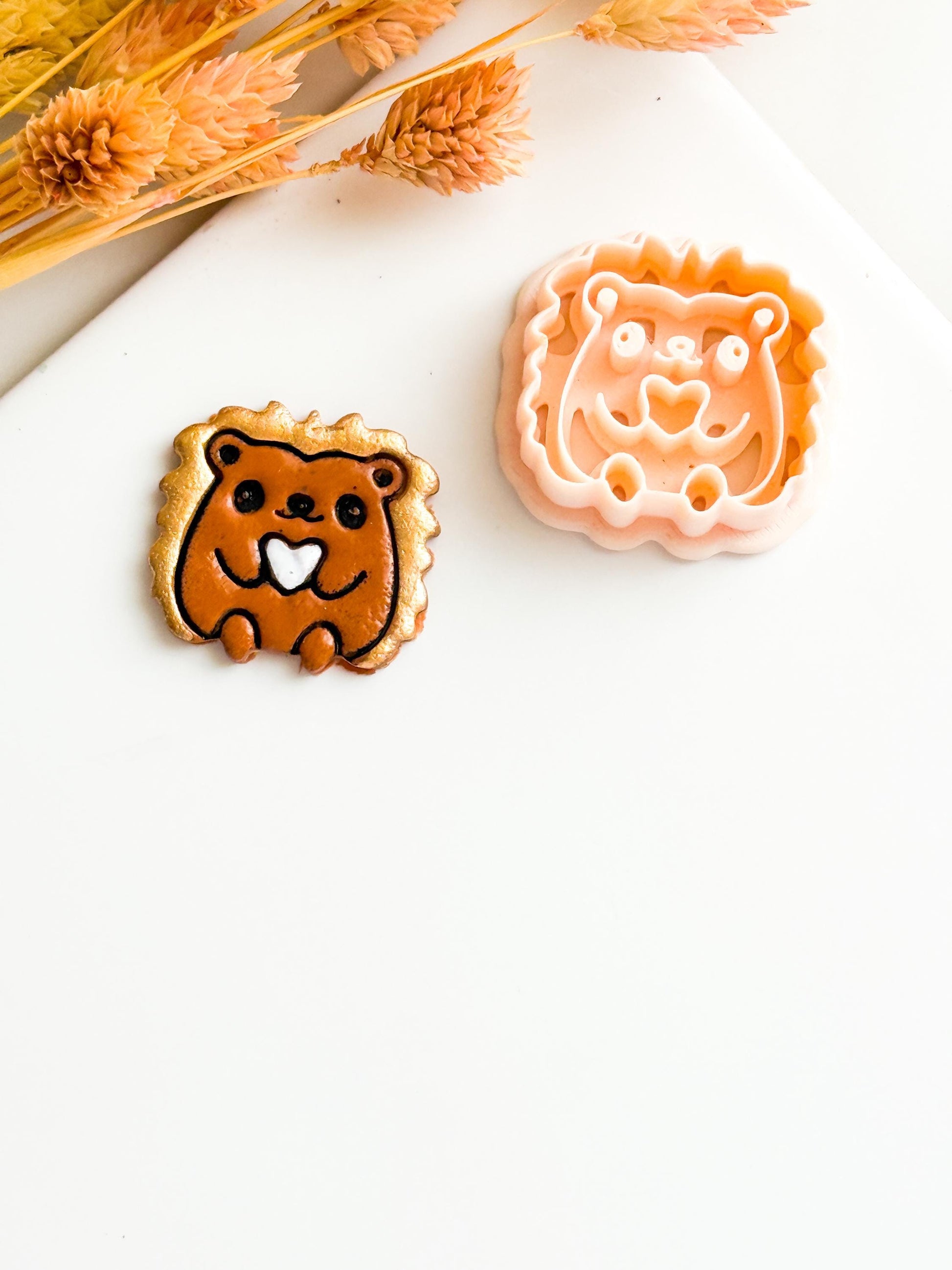 Hedgehog Clay Cutter Set: Kawaii Jewelry, Charm & Craft Designs