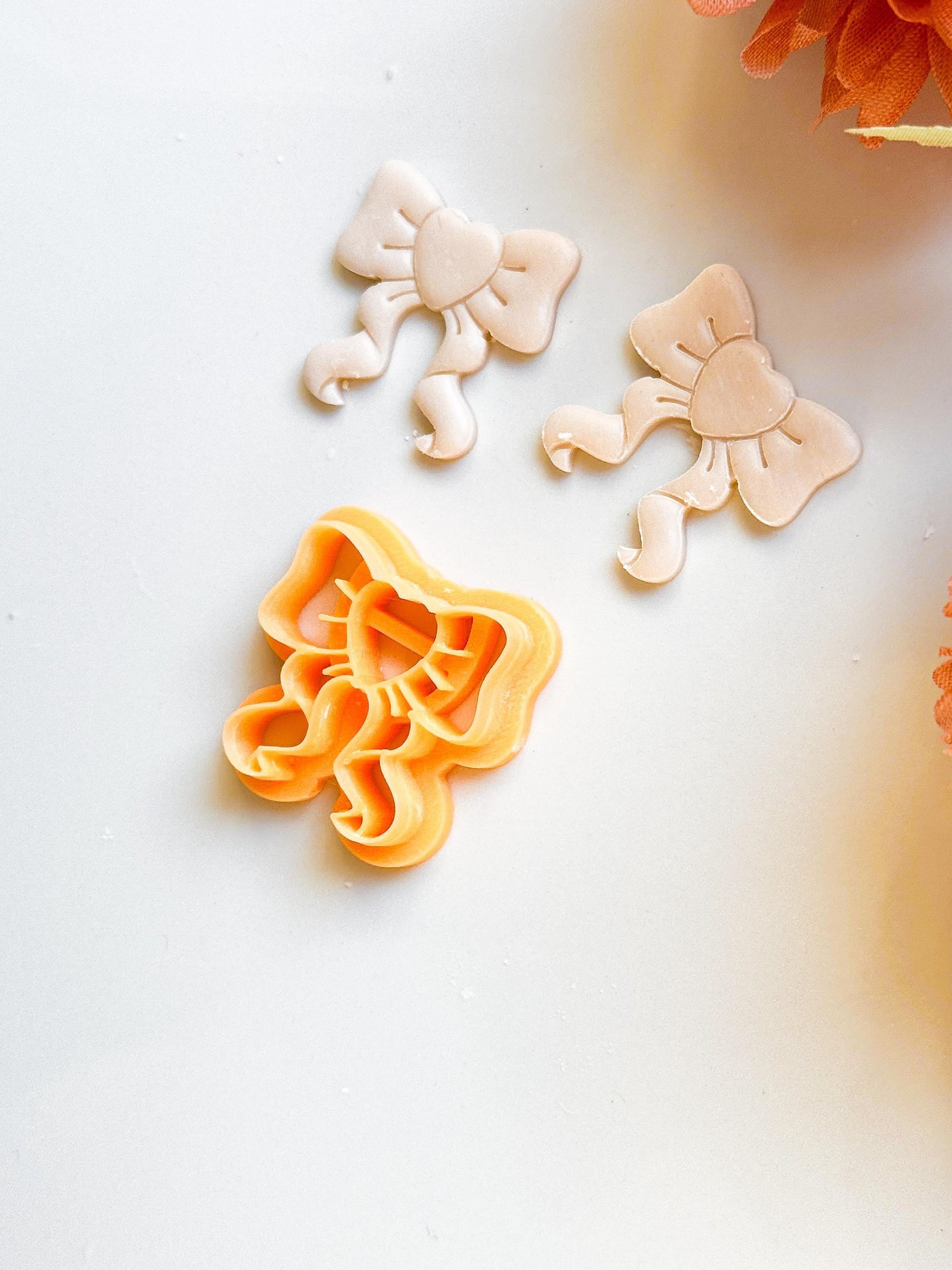 Heart Bow Polymer Clay Cutter: Earring Making Tool