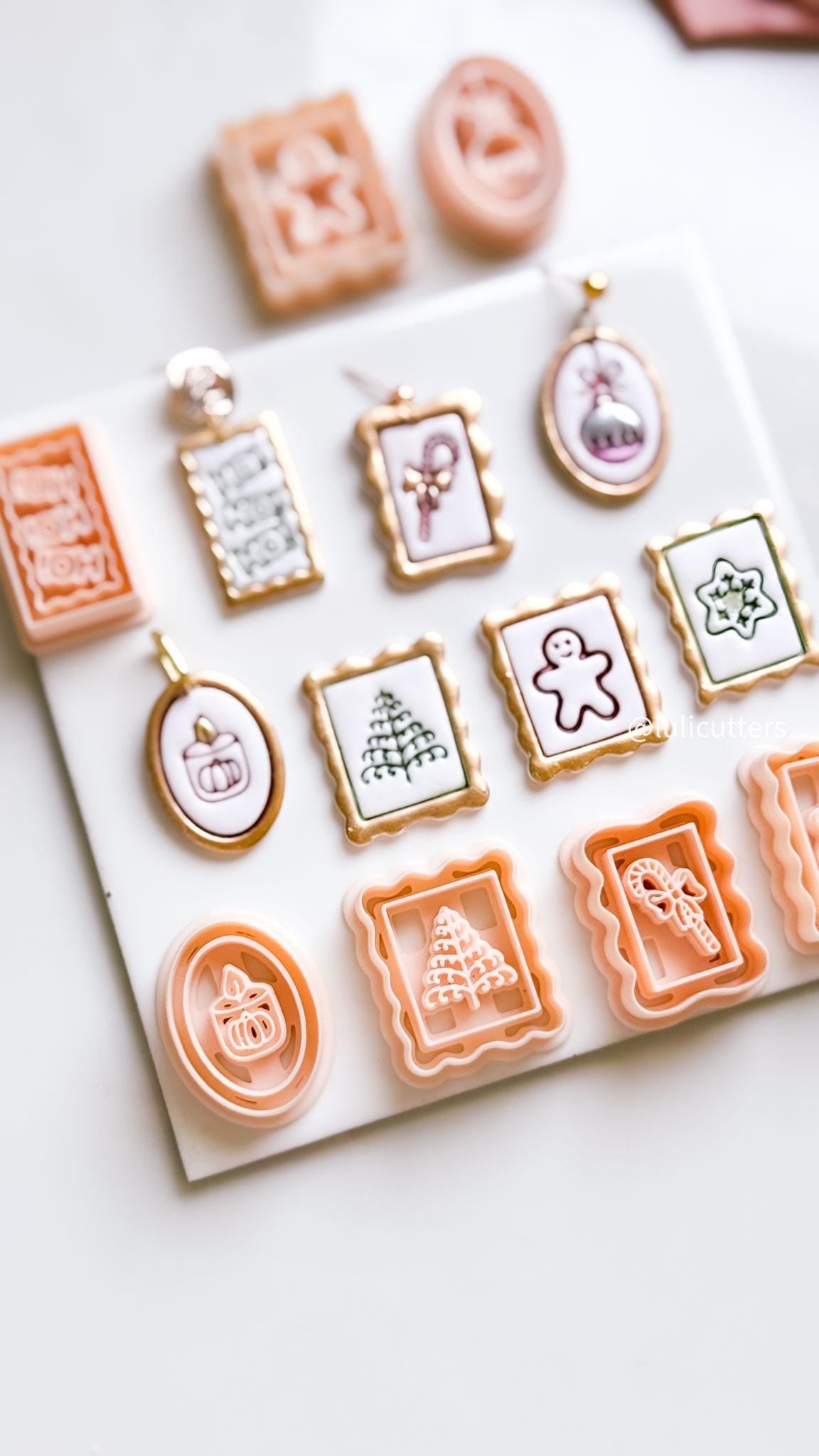 Christmas Polymer Clay Cutters: Gingerbread, Snowflake, Ornament