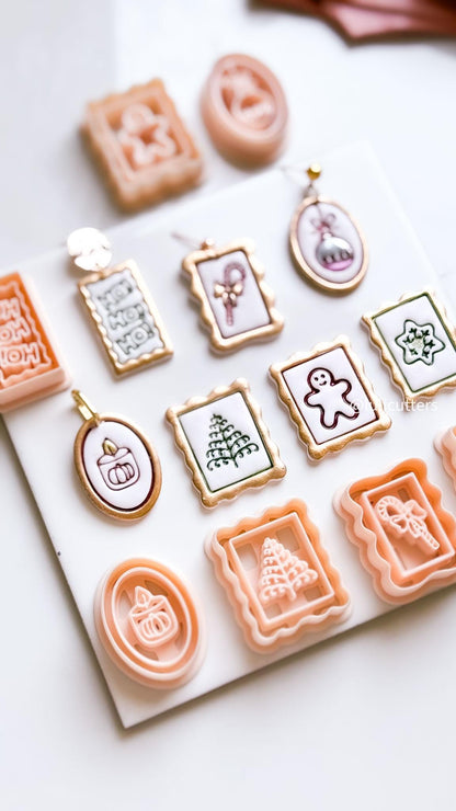 Christmas Polymer Clay Cutters: Gingerbread, Snowflake, Ornament