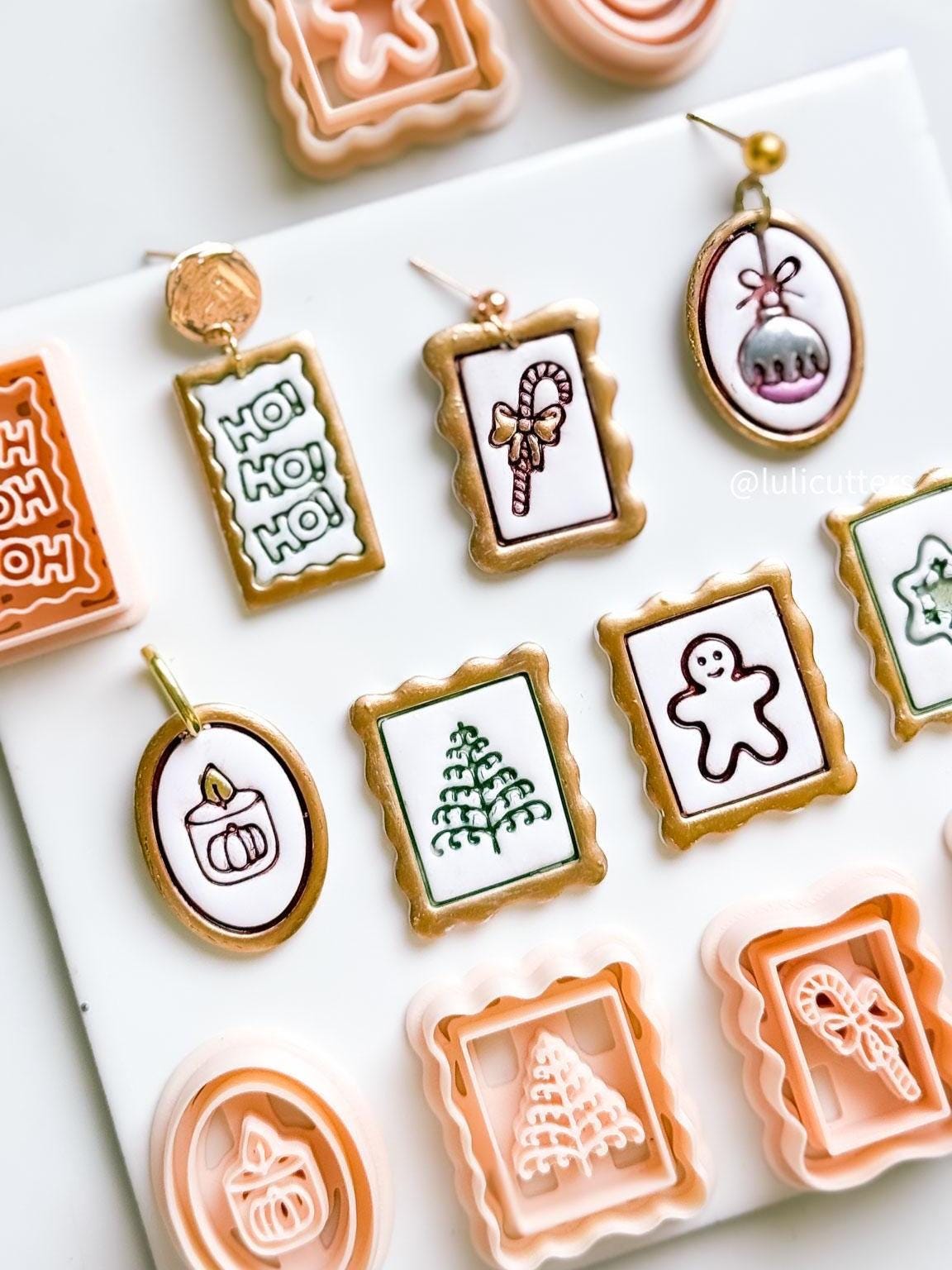 Christmas Polymer Clay Cutters: Gingerbread, Snowflake, Ornament