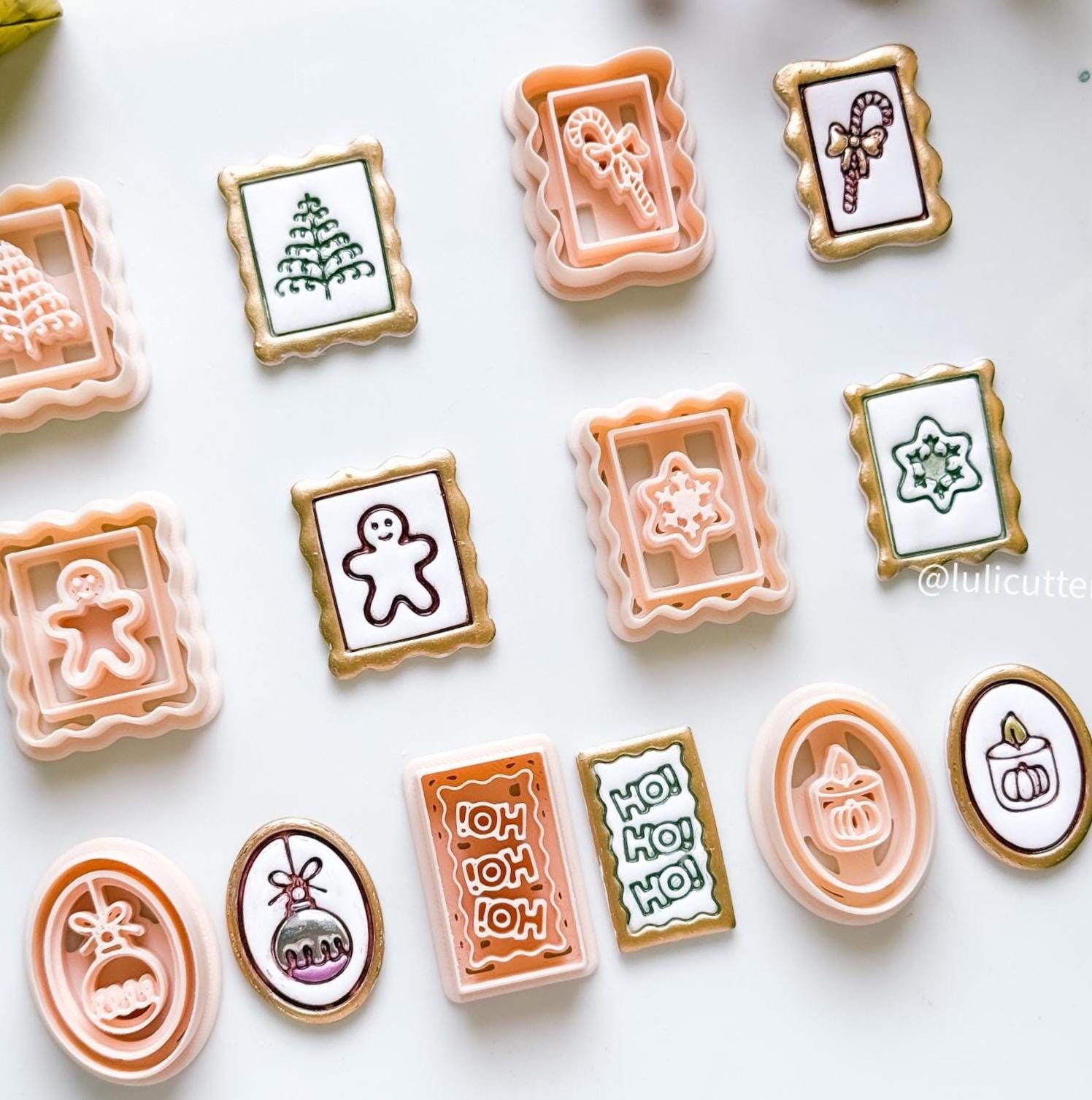 Christmas Polymer Clay Cutters: Gingerbread, Snowflake, Ornament