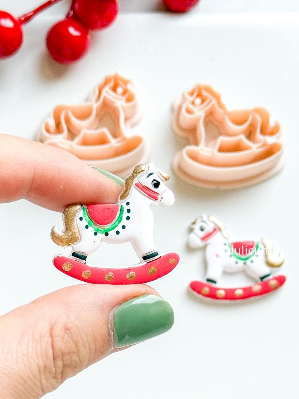 Rocking Horse Polymer Clay Earring Cutter Holiday Ornament and Charm Making Tool