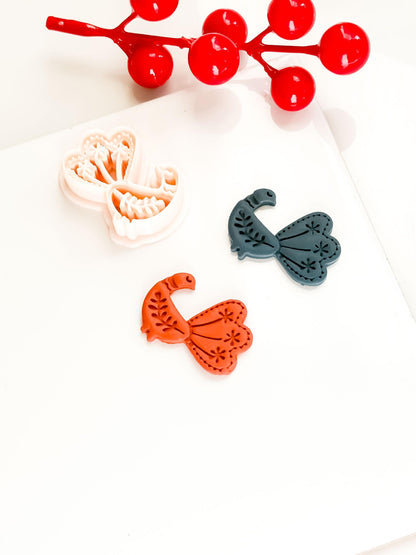 Nordic Peacock Polymer Clay Cutter for Earrings and Ornaments