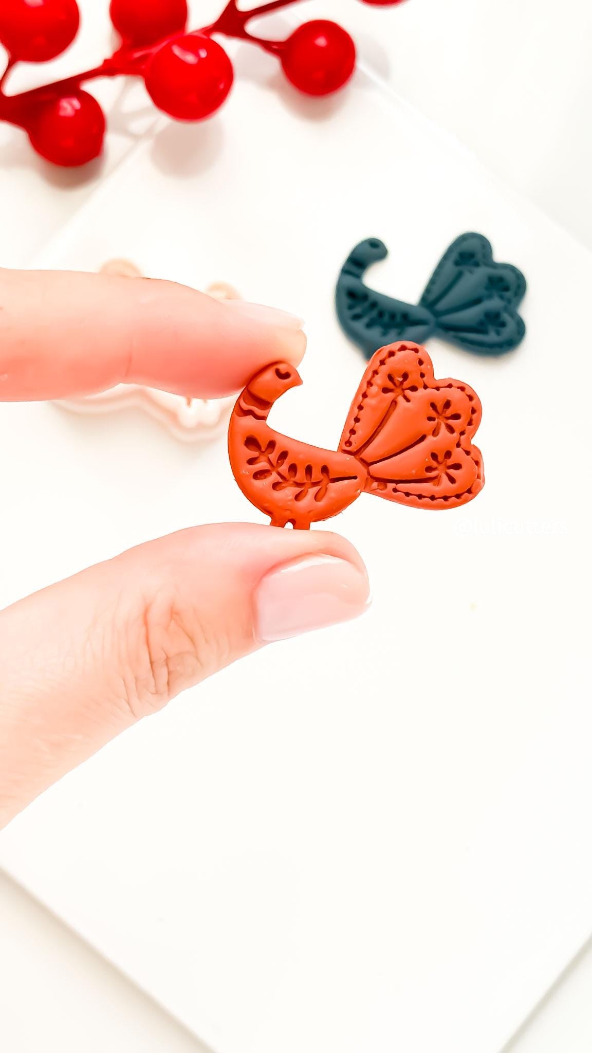 Nordic Peacock Polymer Clay Cutter for Earrings and Ornaments