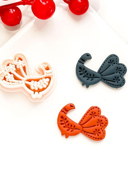 Nordic Peacock Polymer Clay Cutter for Earrings and Ornaments
