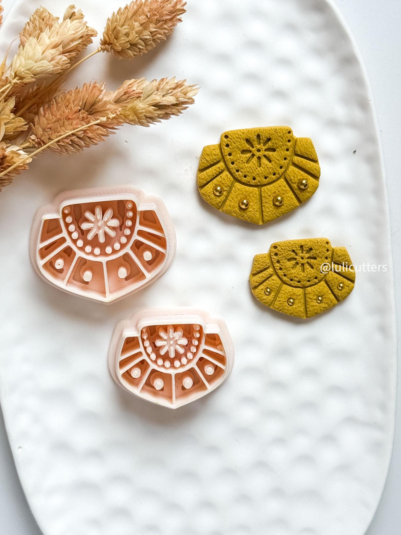 Boho Fan Clay Earring Cutter Set (30, 35, 40 mm options)