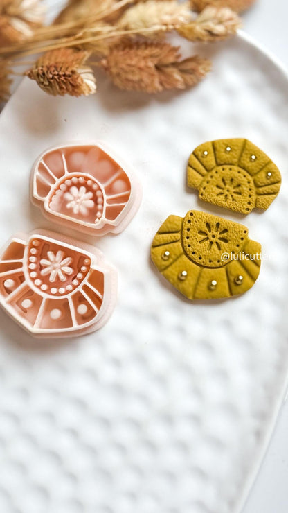 Boho Fan Clay Earring Cutter Set (30, 35, 40 mm options)