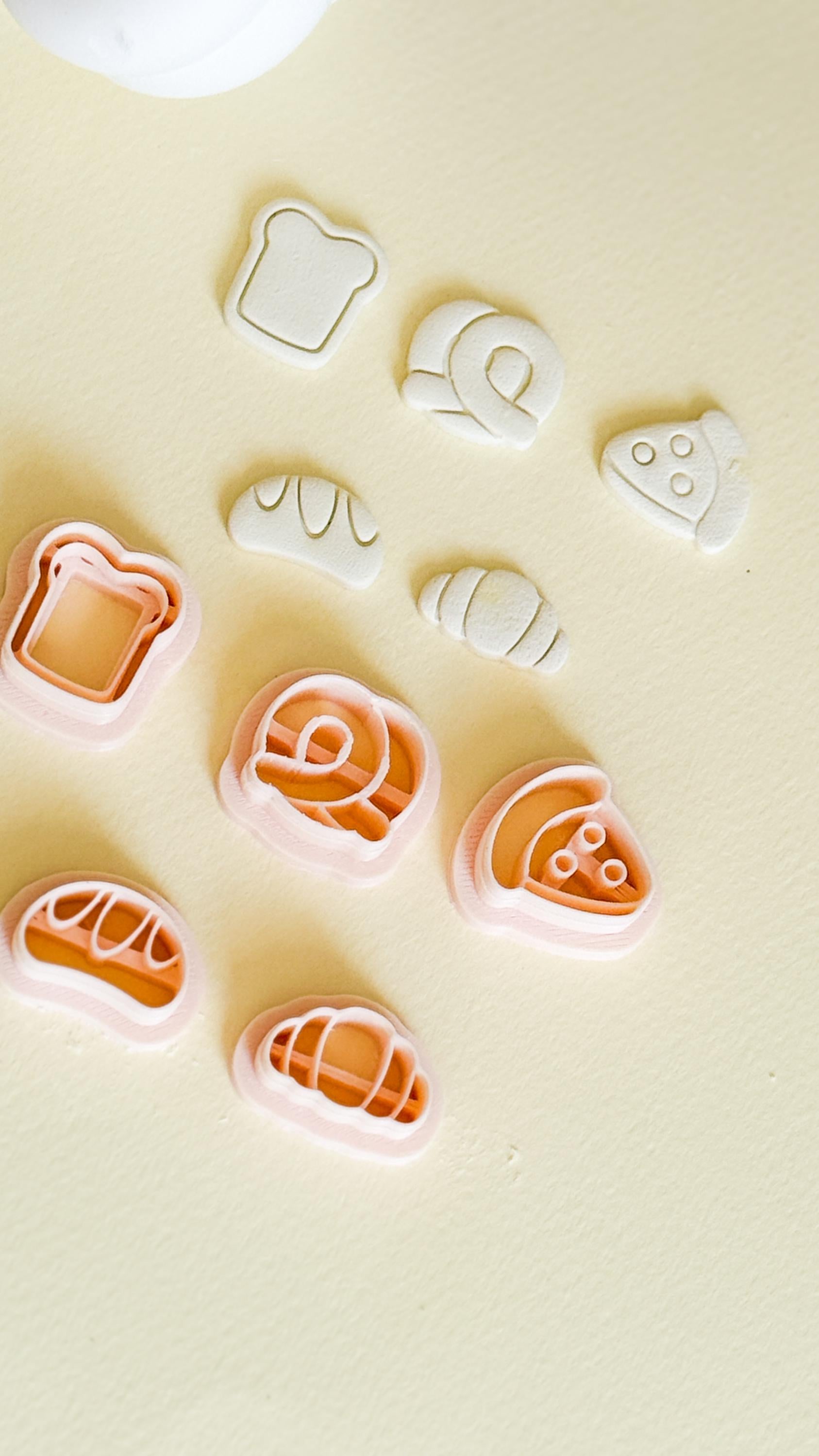 Bakery Bites Clay Cutter Set: Miniature Food Jewelry Molds