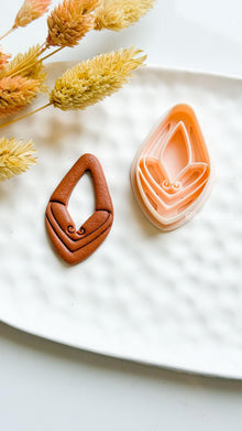 Lotus Teardrop Clay Cutter: Polymer Clay Earring, Boho Jewelry Designs